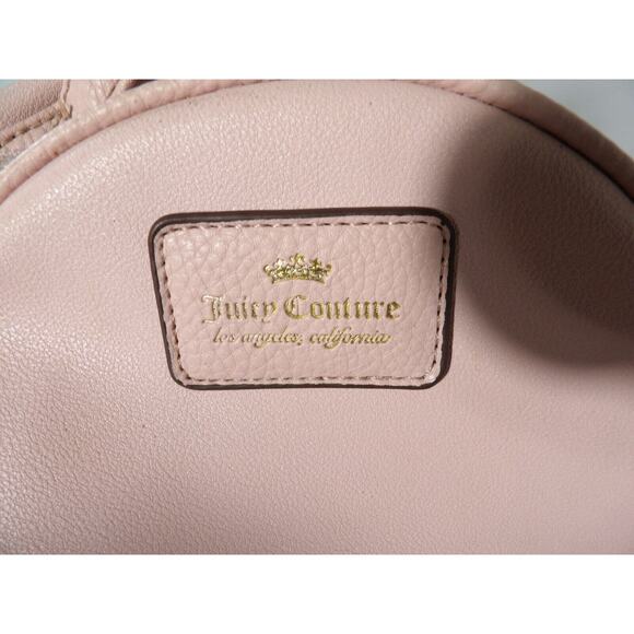 Juicy Couture Mini Backpack Blush Purse Pink Y2K Faux Leather Gold - Picture 2 of 12